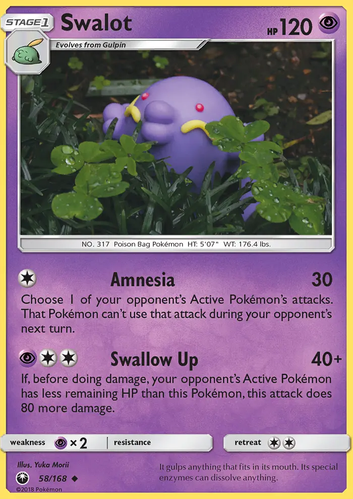 Swalot, Pokémon card