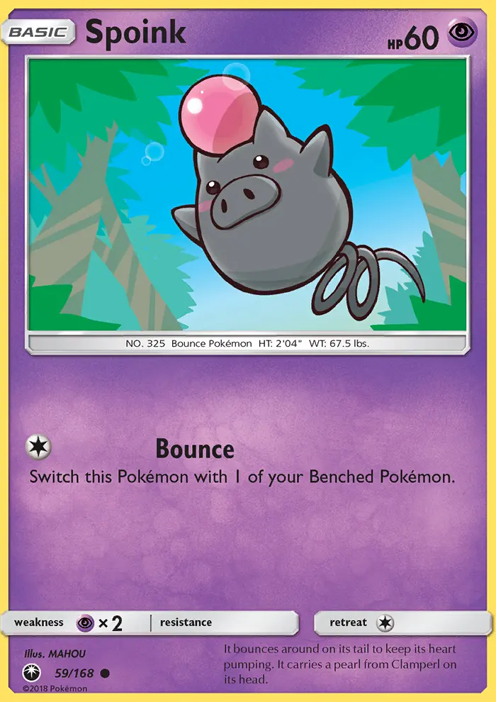 Spoink, Pokémon card