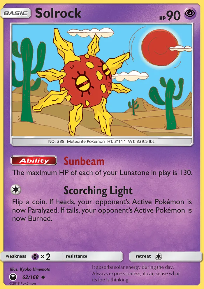 Solrock, Pokémon card