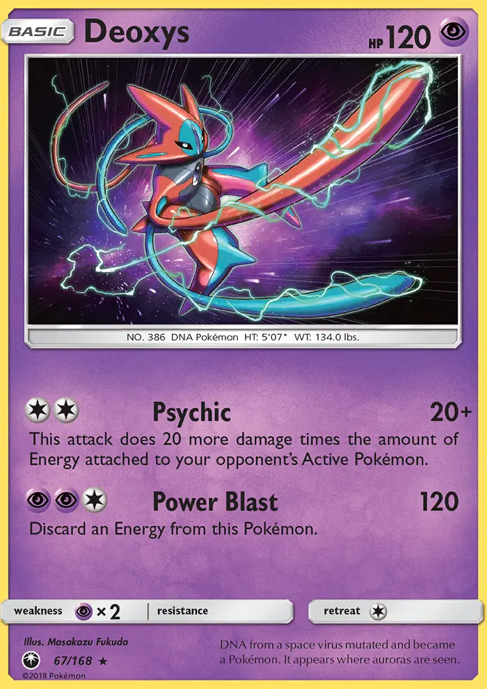 Deoxys, Pokémon card