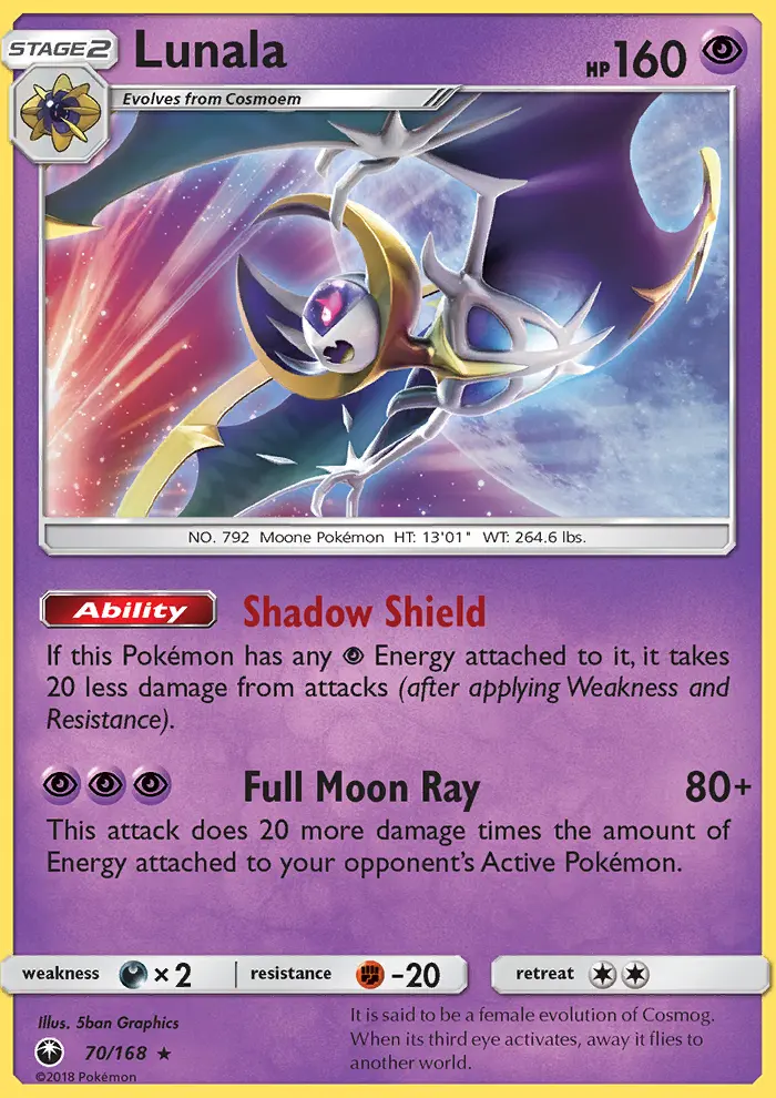 Lunala, Pokémon card
