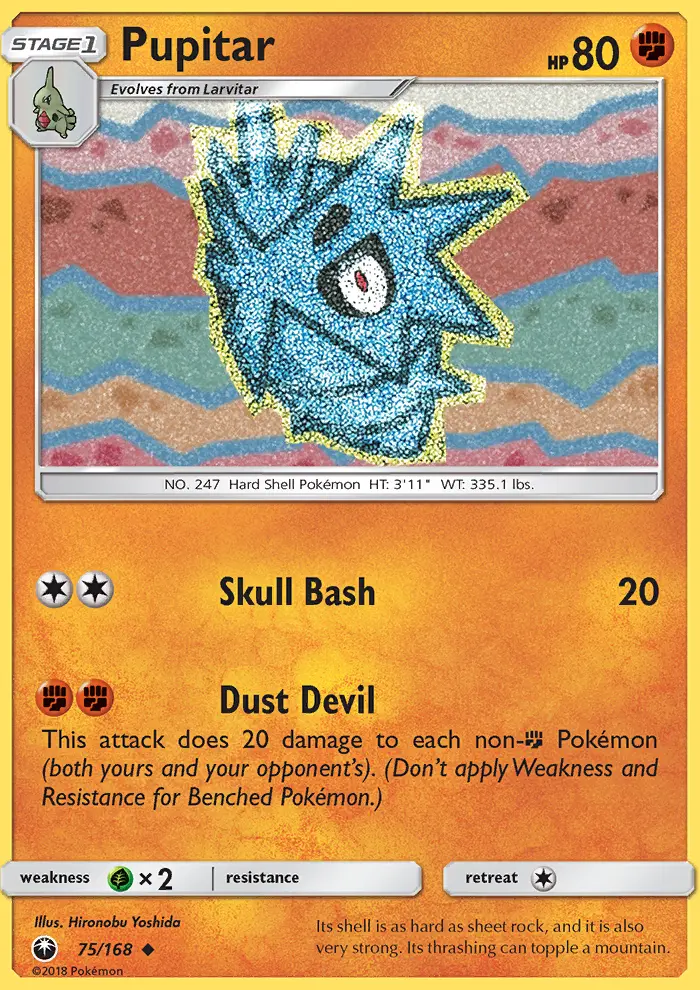 Pupitar, Pokémon card