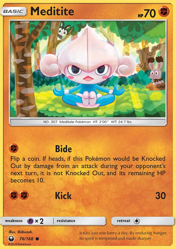 Meditite, Pokémon card