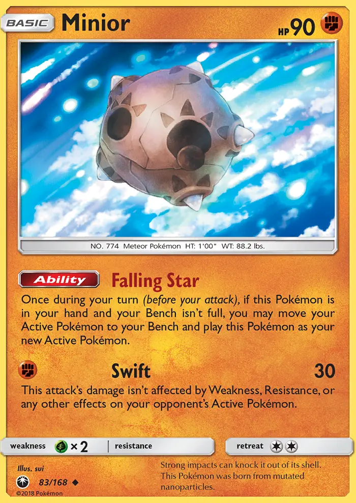 Minior, Pokémon card