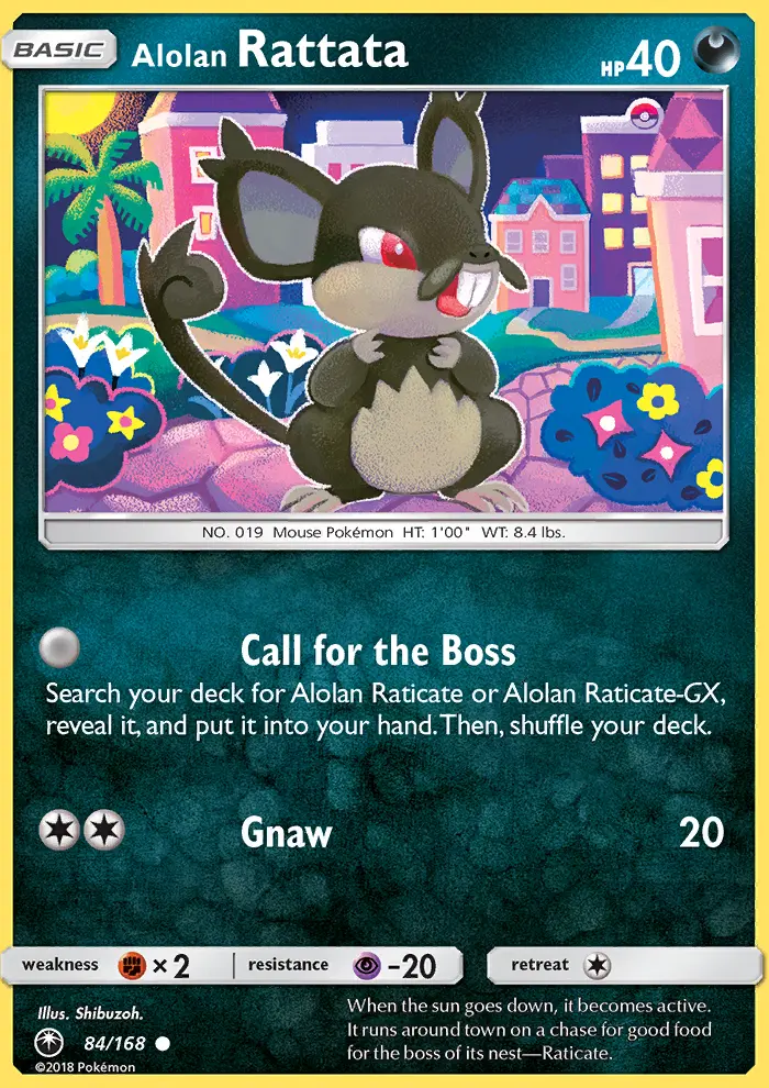 Alolan Rattata, Pokémon card