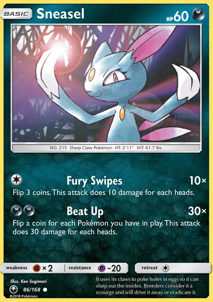 Sneasel, Pokémon card