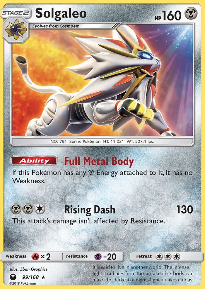 Solgaleo, Pokémon card