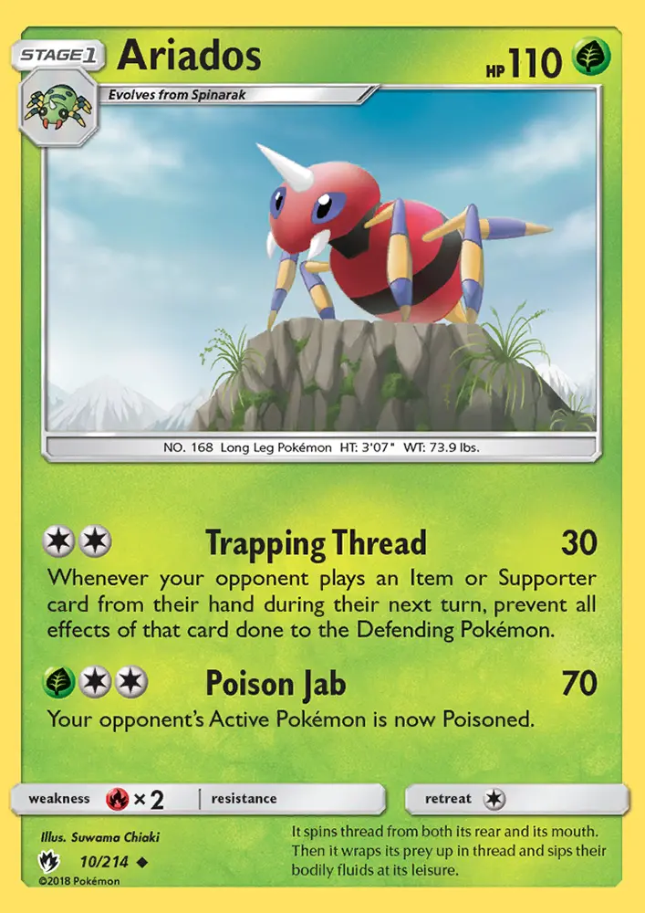 Ariados, Pokémon card