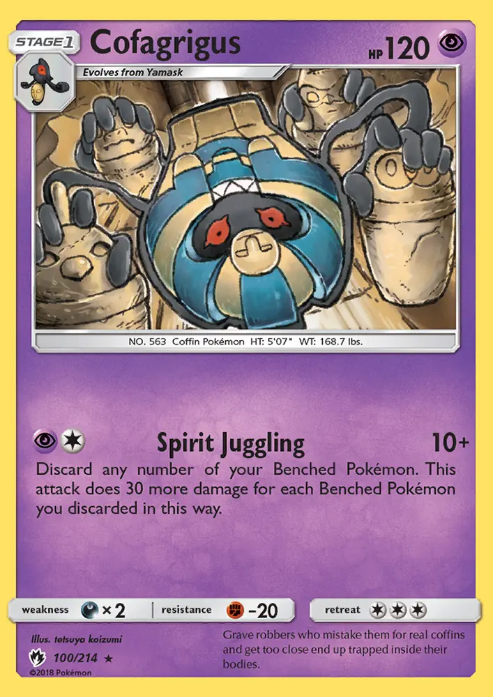 Cofagrigus, Pokémon card