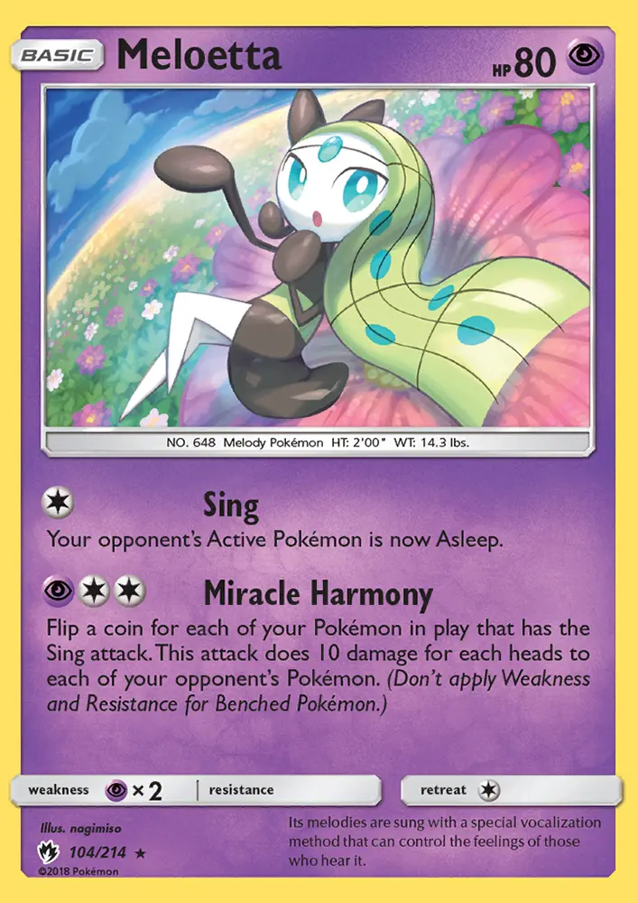 Meloetta, Pokémon card