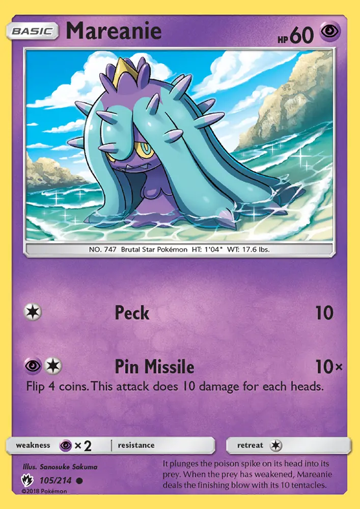 Mareanie, Pokémon card