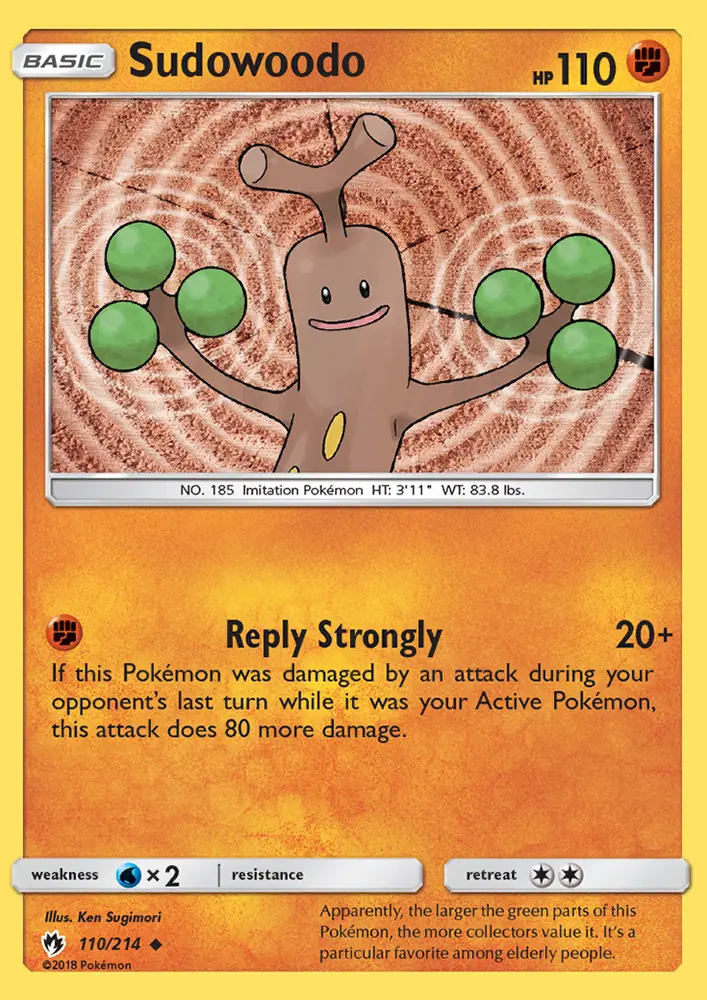 Sudowoodo, Pokémon card