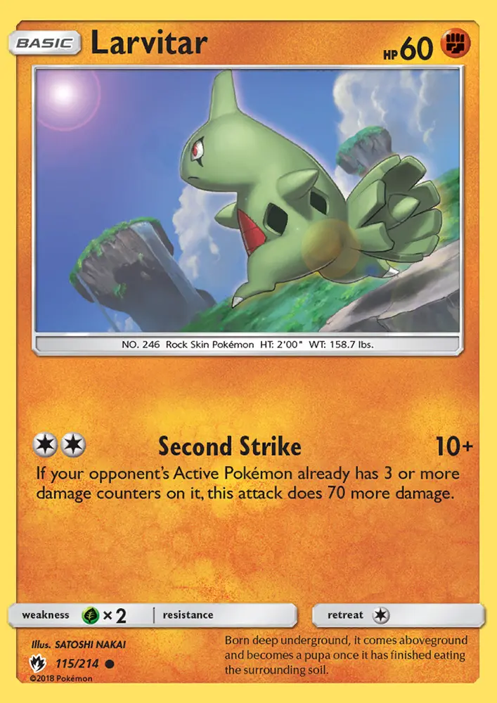 Larvitar, Pokémon card