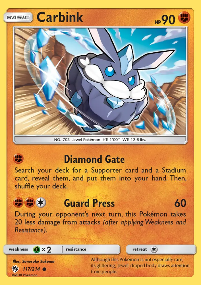 Carbink, Pokémon card