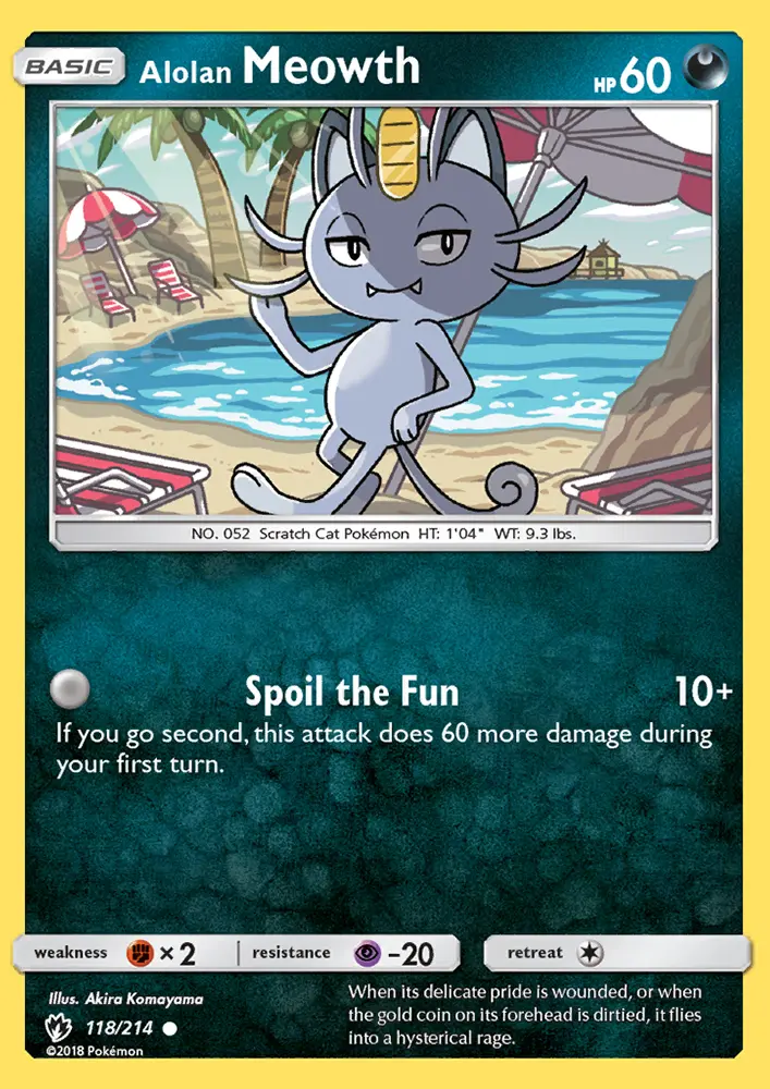 Alolan Meowth, Pokémon card