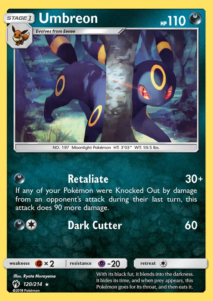 Umbreon, Pokémon card