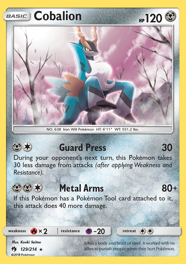 Cobalion, Pokémon card