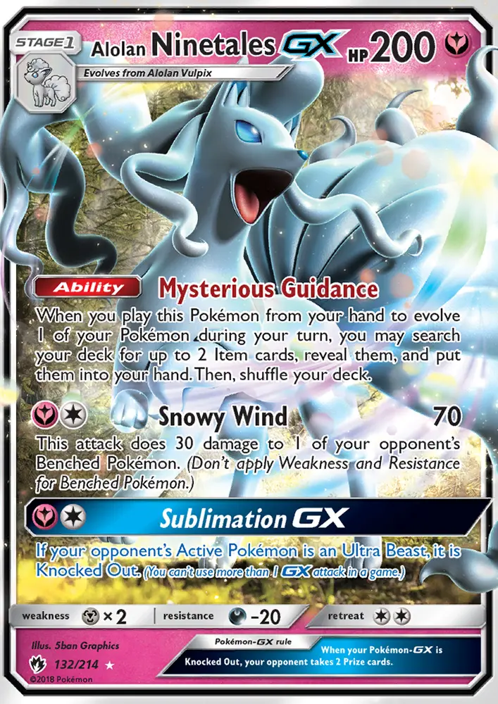 Alolan Ninetales GX, Pokémon card