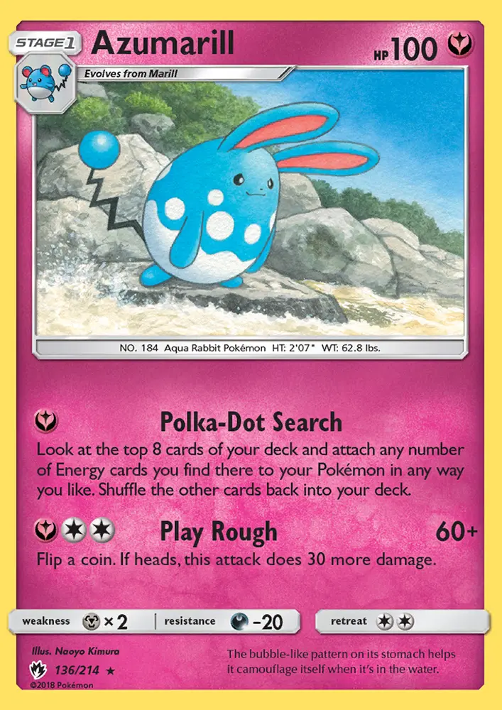 Azumarill, Pokémon card