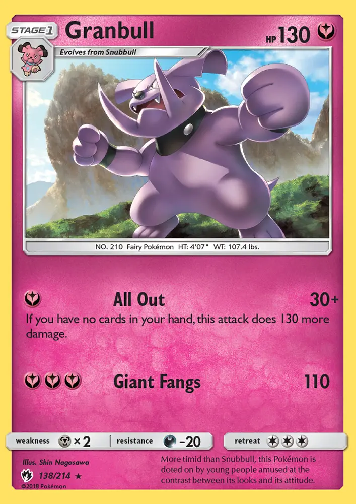 Granbull, Pokémon card
