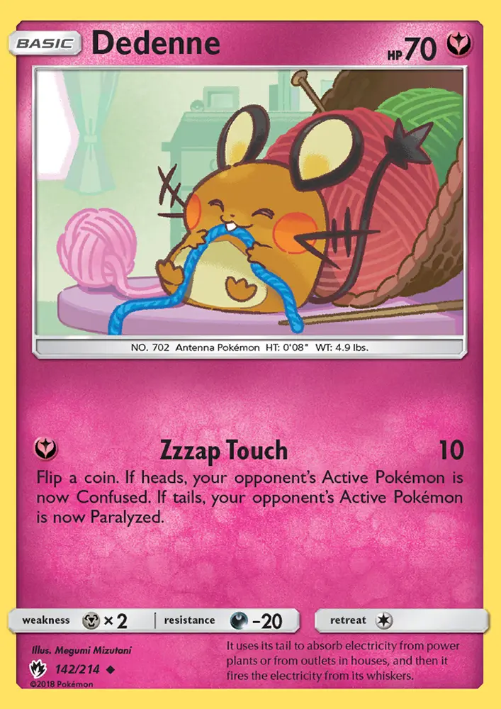 Dedenne, Pokémon card