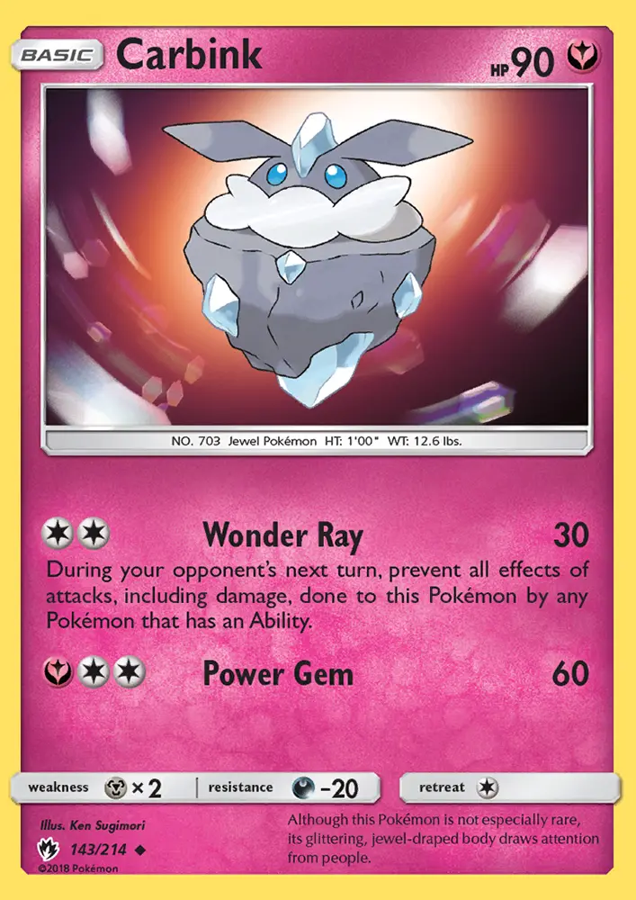 Carbink, Pokémon card