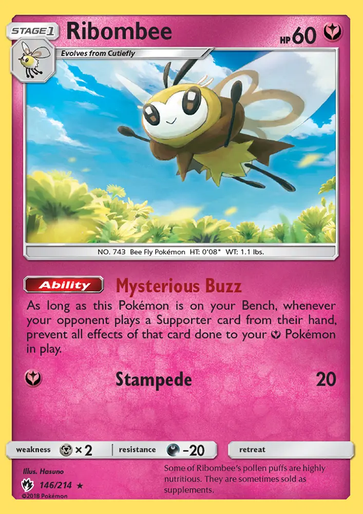 Ribombee, Pokémon card