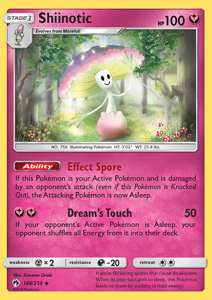 Shiinotic, Pokémon card