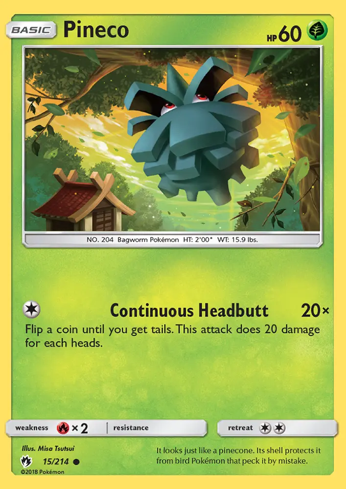 Pineco, Pokémon card