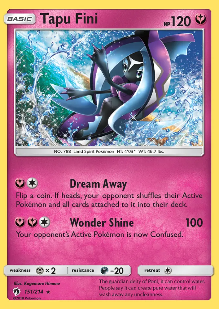 Tapu Fini, Pokémon card