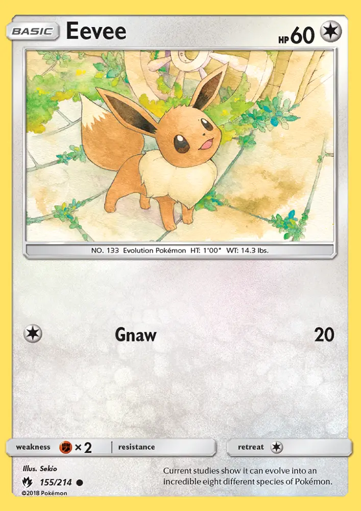 Eevee, Pokémon card
