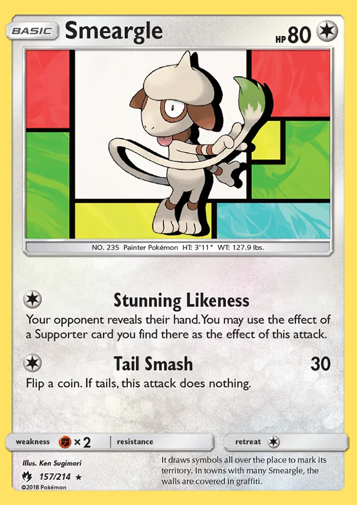 Smeargle, Pokémon card