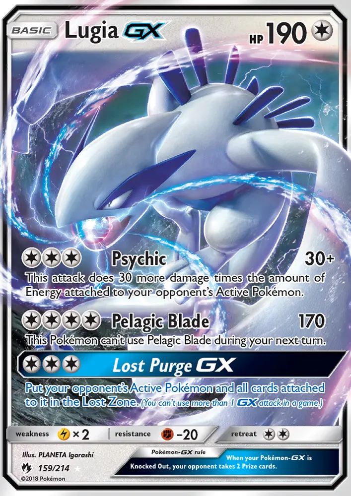 Lugia GX, Pokémon card
