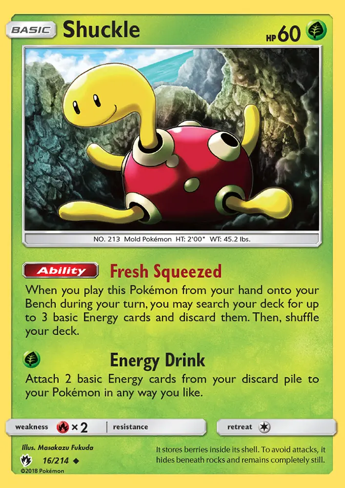 Shuckle, Pokémon card