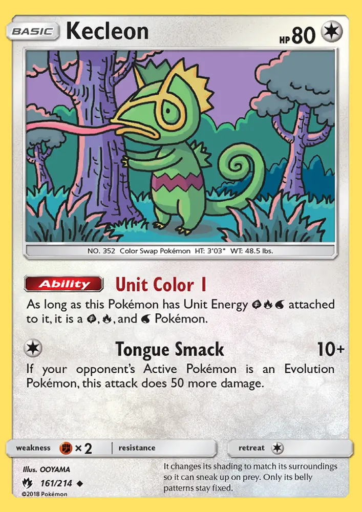 Kecleon, Pokémon card