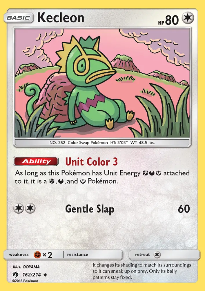 Kecleon, Pokémon card