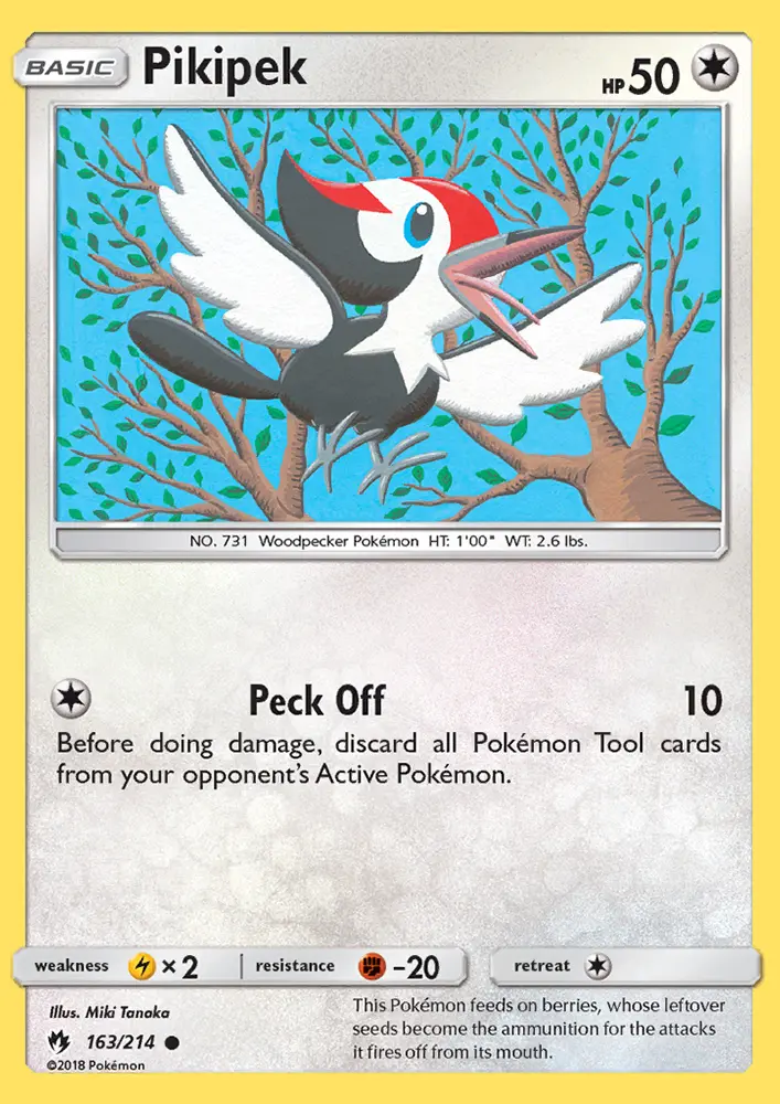 Pikipek, Pokémon card
