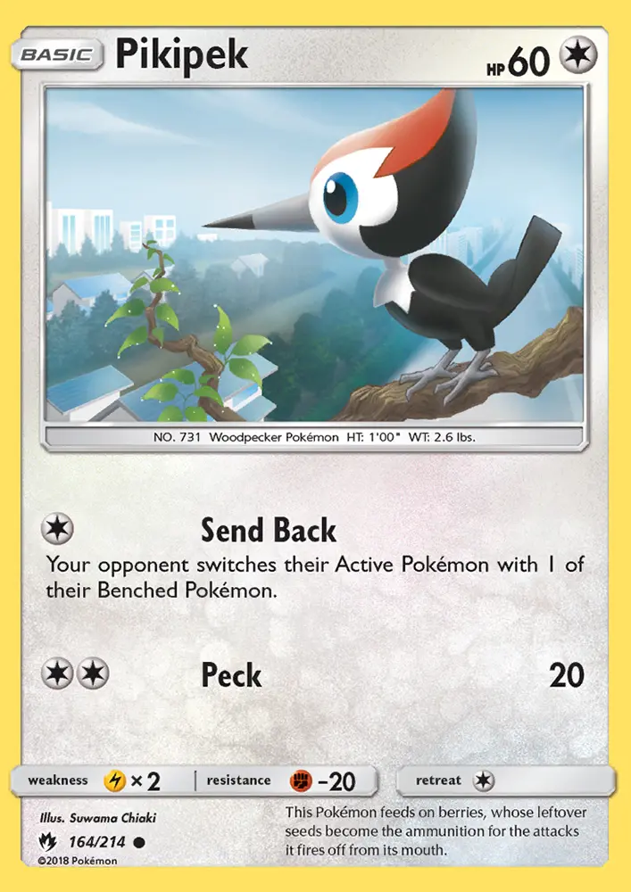 Pikipek, Pokémon card