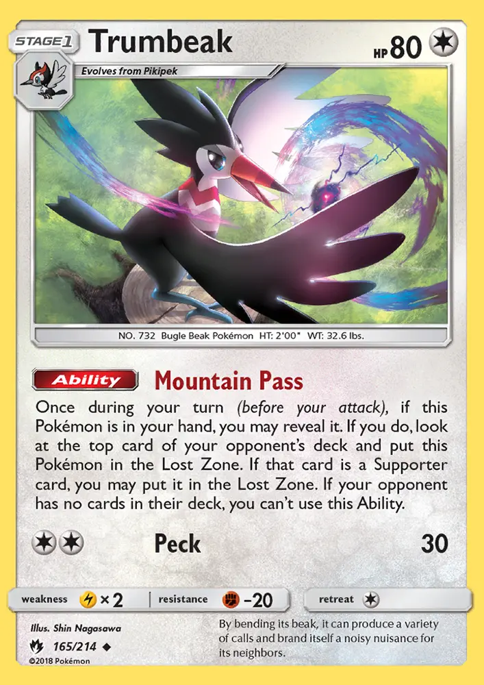 Trumbeak, Pokémon card