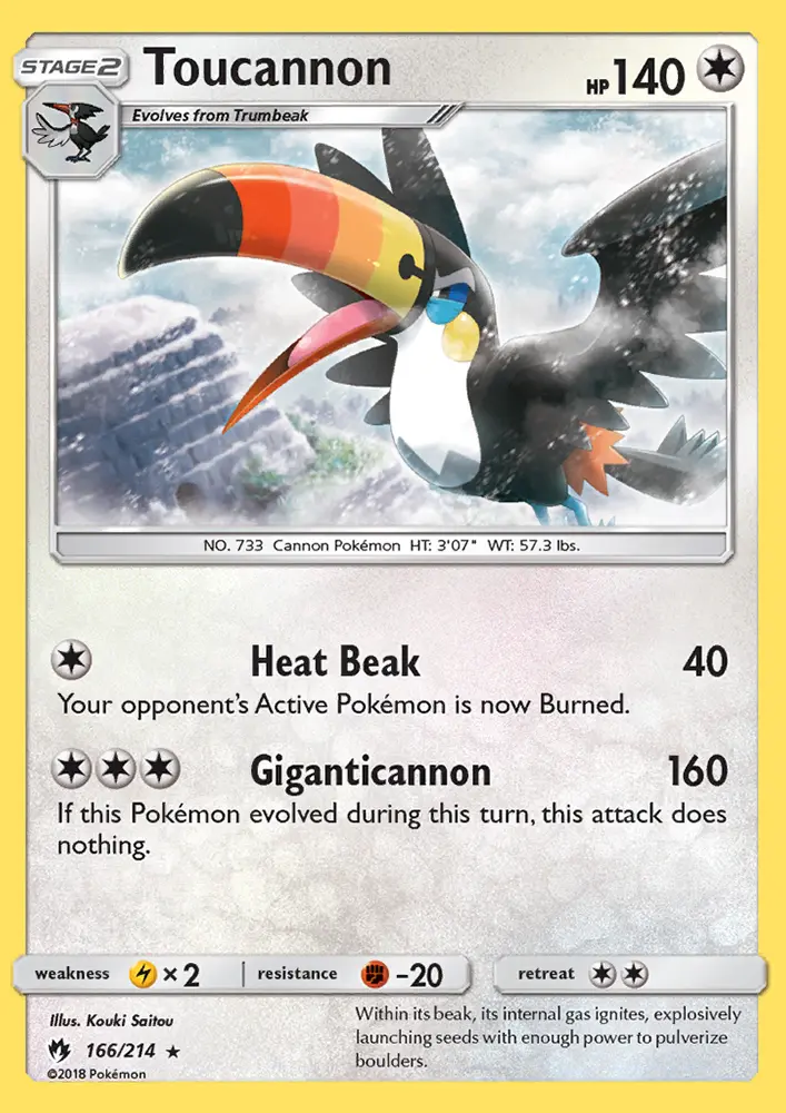 Toucannon, Pokémon card