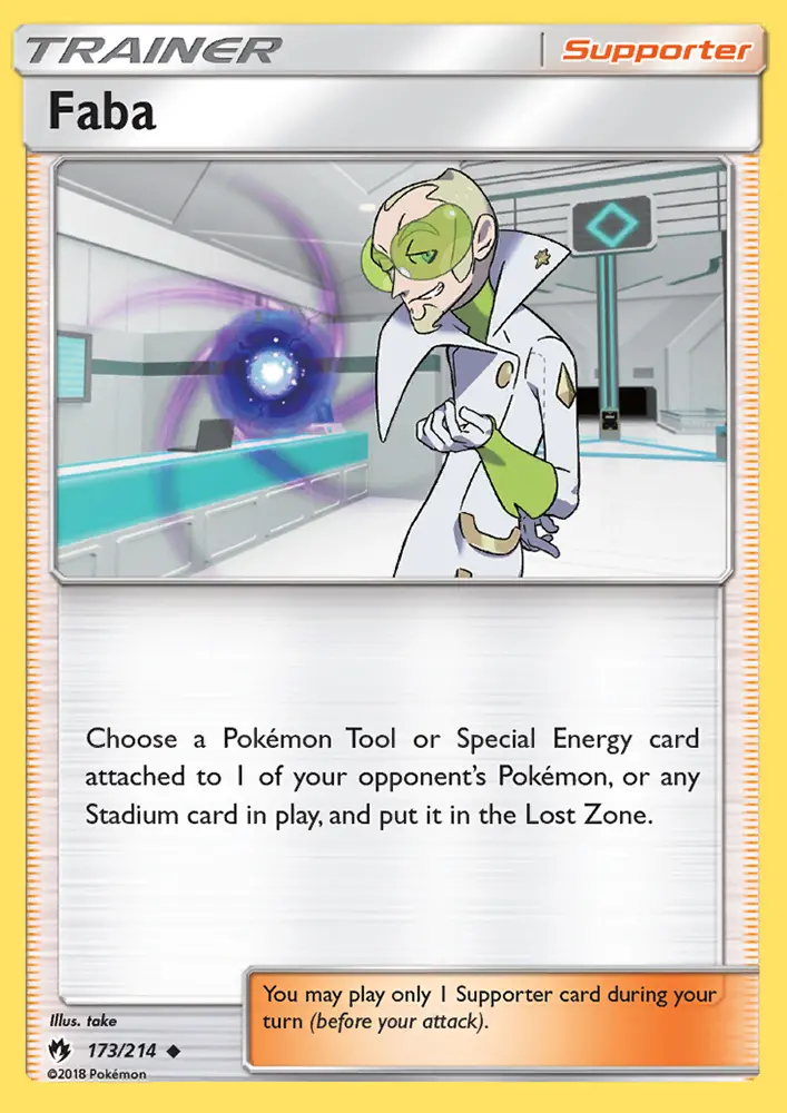 Faba, Pokémon card