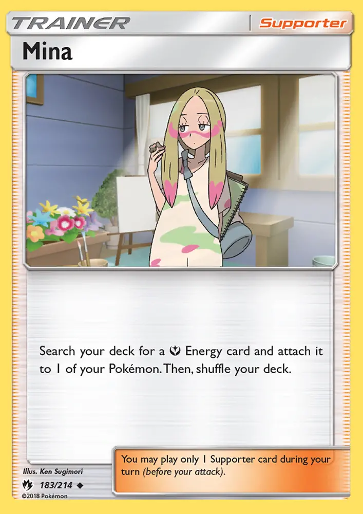 Mina, Pokémon card