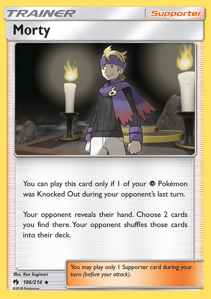 Morty, Pokémon card