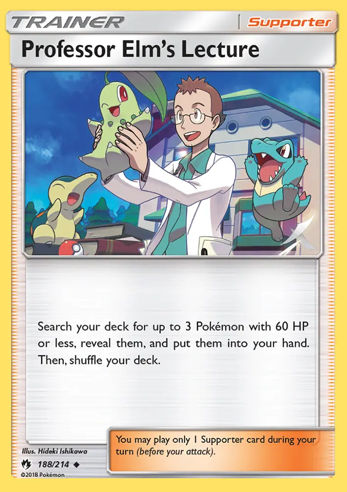 Professor Elm’s Lecture, Pokémon card