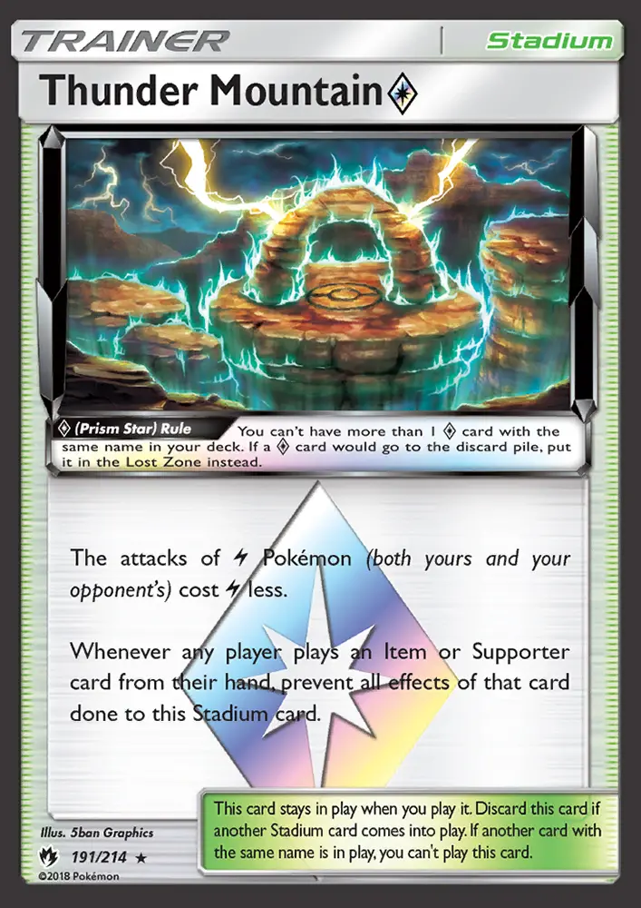 Thunder Mountain ◇, Pokémon card