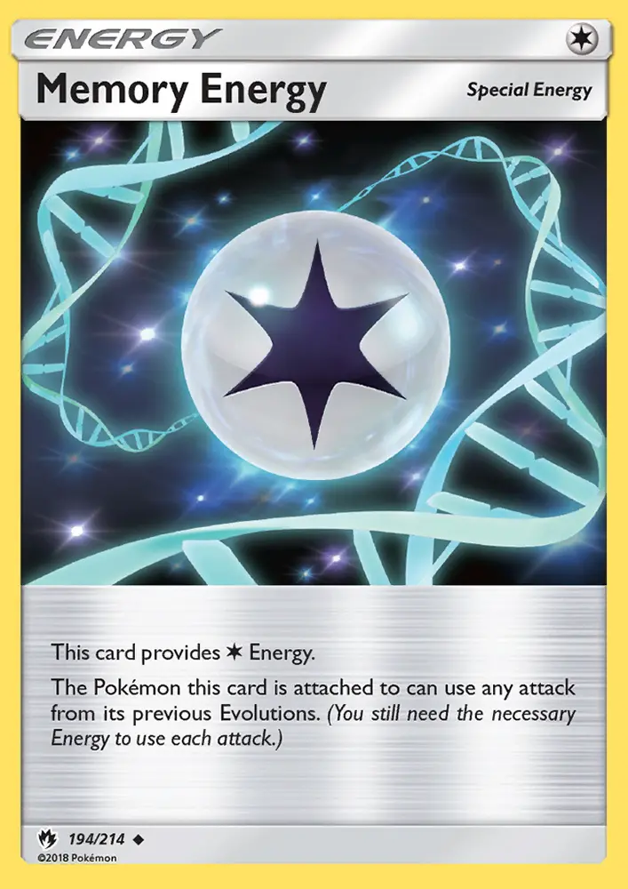 Memory Energy, Pokémon card