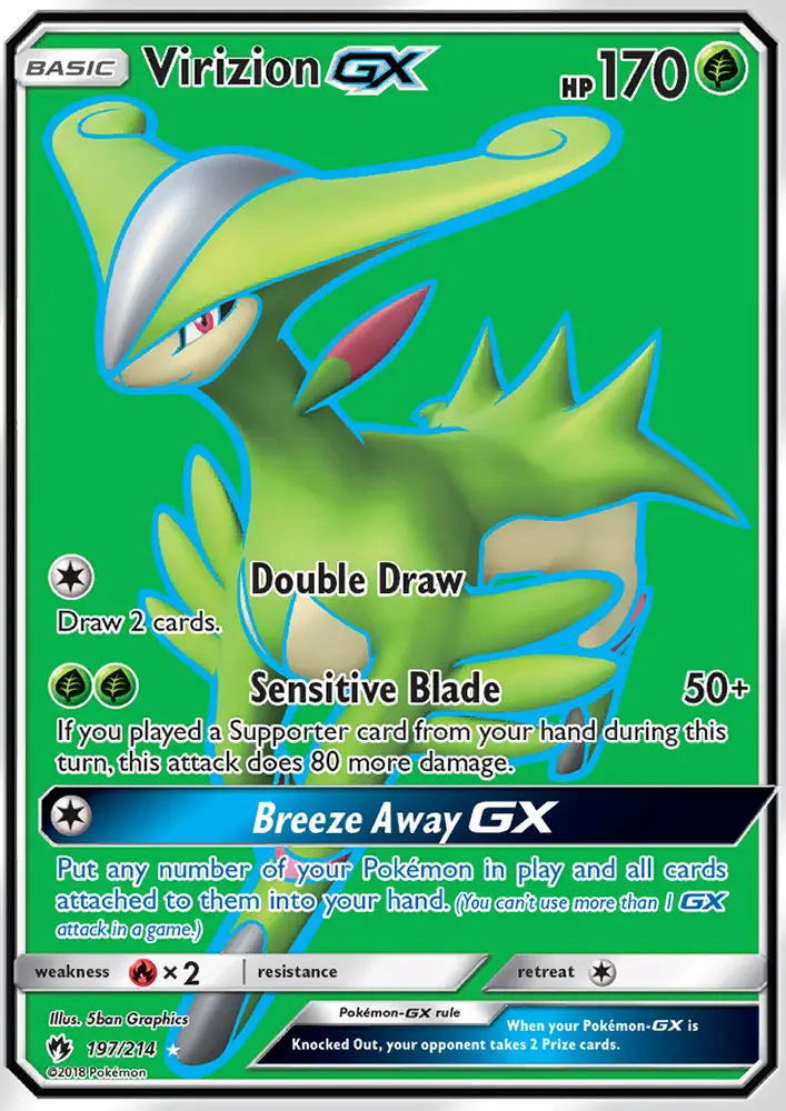 Virizion GX, Pokémon card