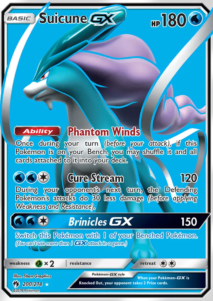Suicune GX, Pokémon card