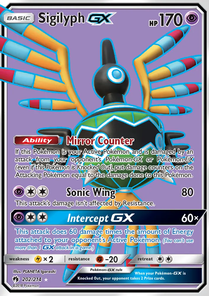 Sigilyph GX, Pokémon card