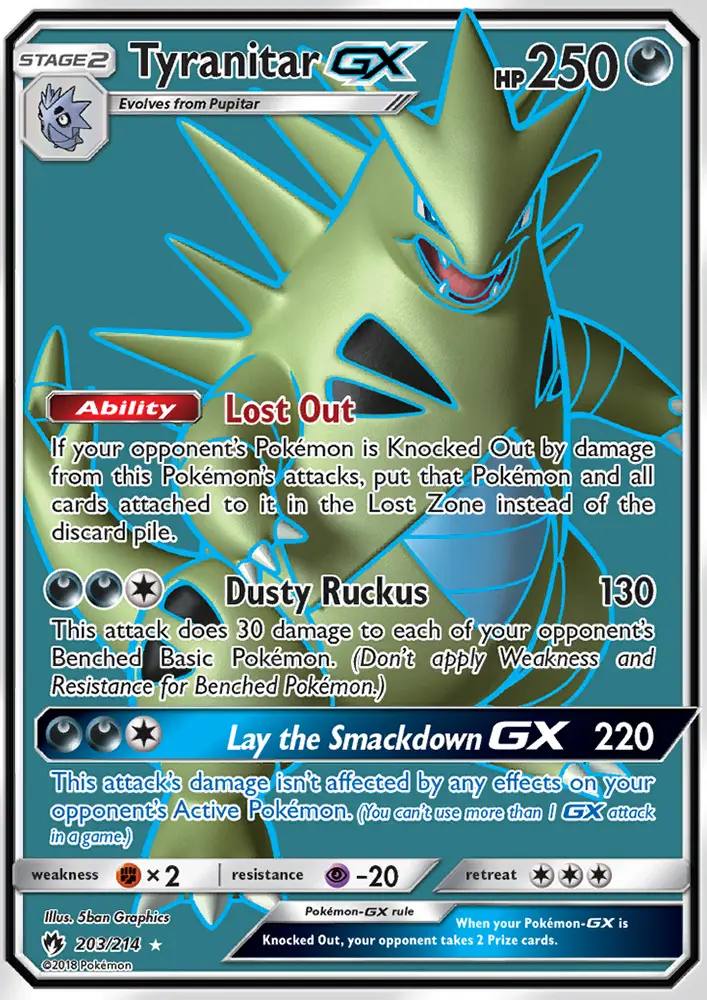 Tyranitar GX, Pokémon card